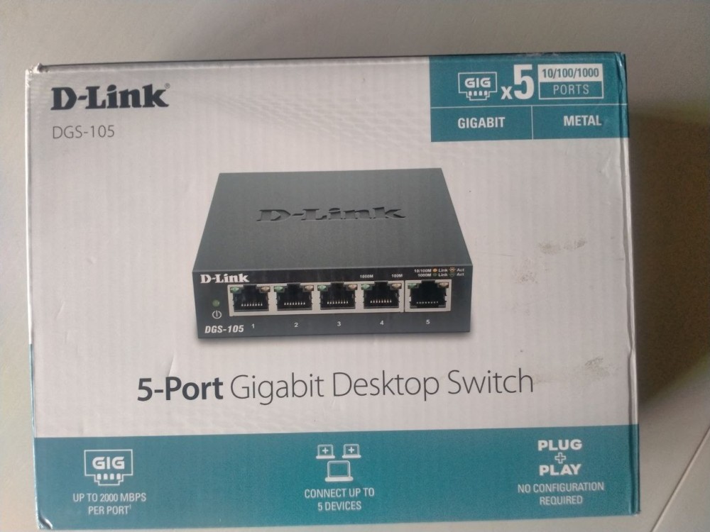 Switch 5 port GIGABIT 10/100/1000 MBPS